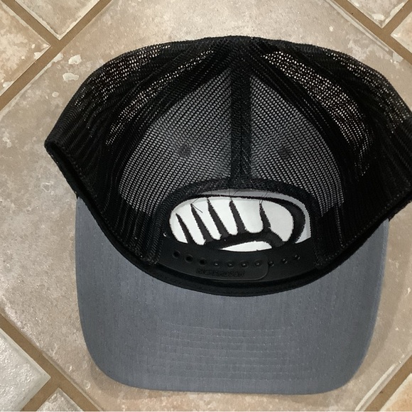 Light gray and black trucker hat with deer antler embroidered design. NWT - Picture 2 of 2